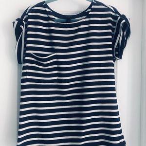 Ann Taylor striped short sleeve Blouse
